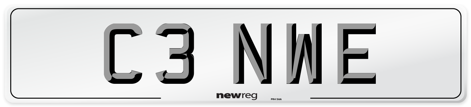 C3 NWE Number Plate from New Reg